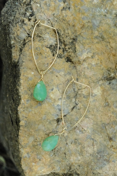 Marquise Hoops - Chrysoprase