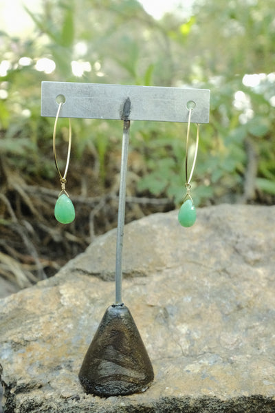 Marquise Hoops - Chrysoprase