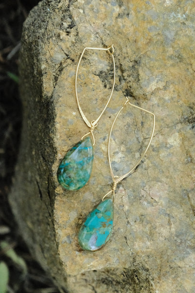 Marquise Hoops - chrysocolla