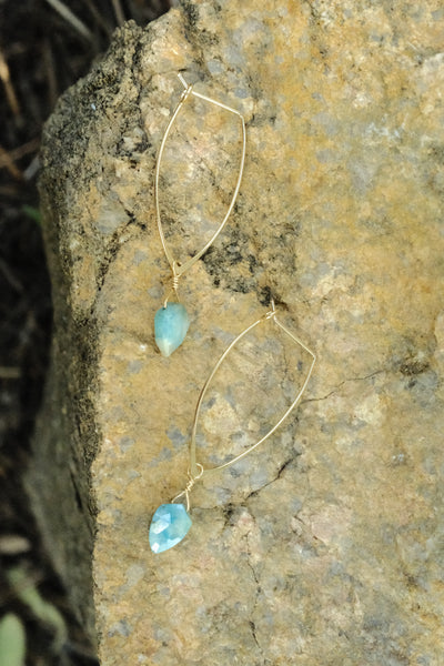 Marquise Hoops - Turquoise