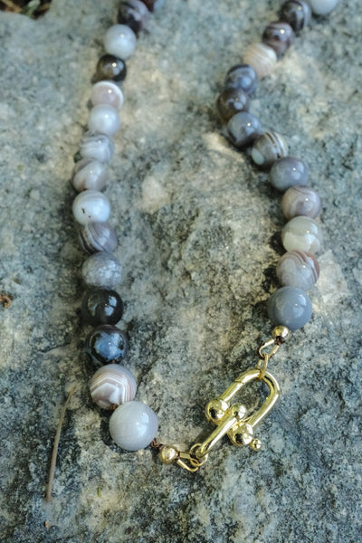 The Gemmy Necklace - In Botswana Agate