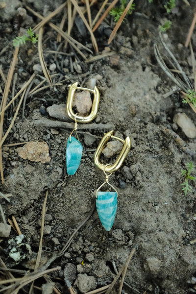 Chunky Hoops - Amazonite