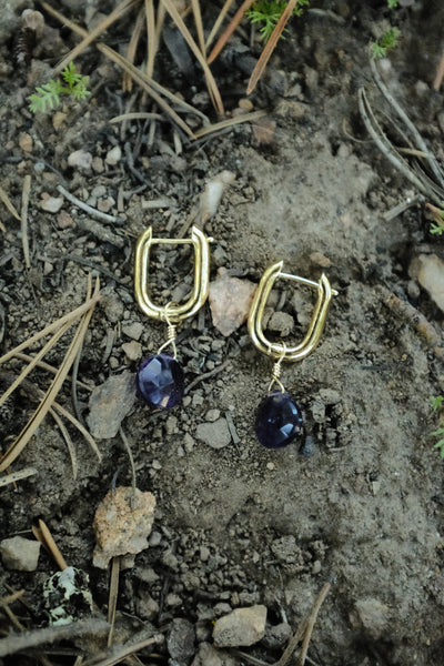 Chunky Hoops - Amethyst