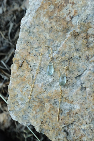 Gemstone Threaders - Moss Aquamarine