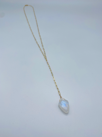 JawDropper Necklace in Rainbow Moonstone